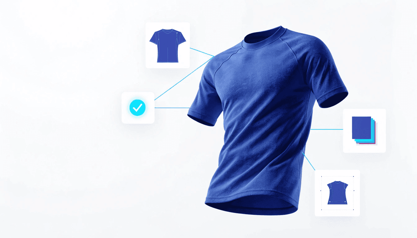 Automatically generate production files — print patterns, color separations, and artwork placements — ready for sublimation, DTG, or screen printing.