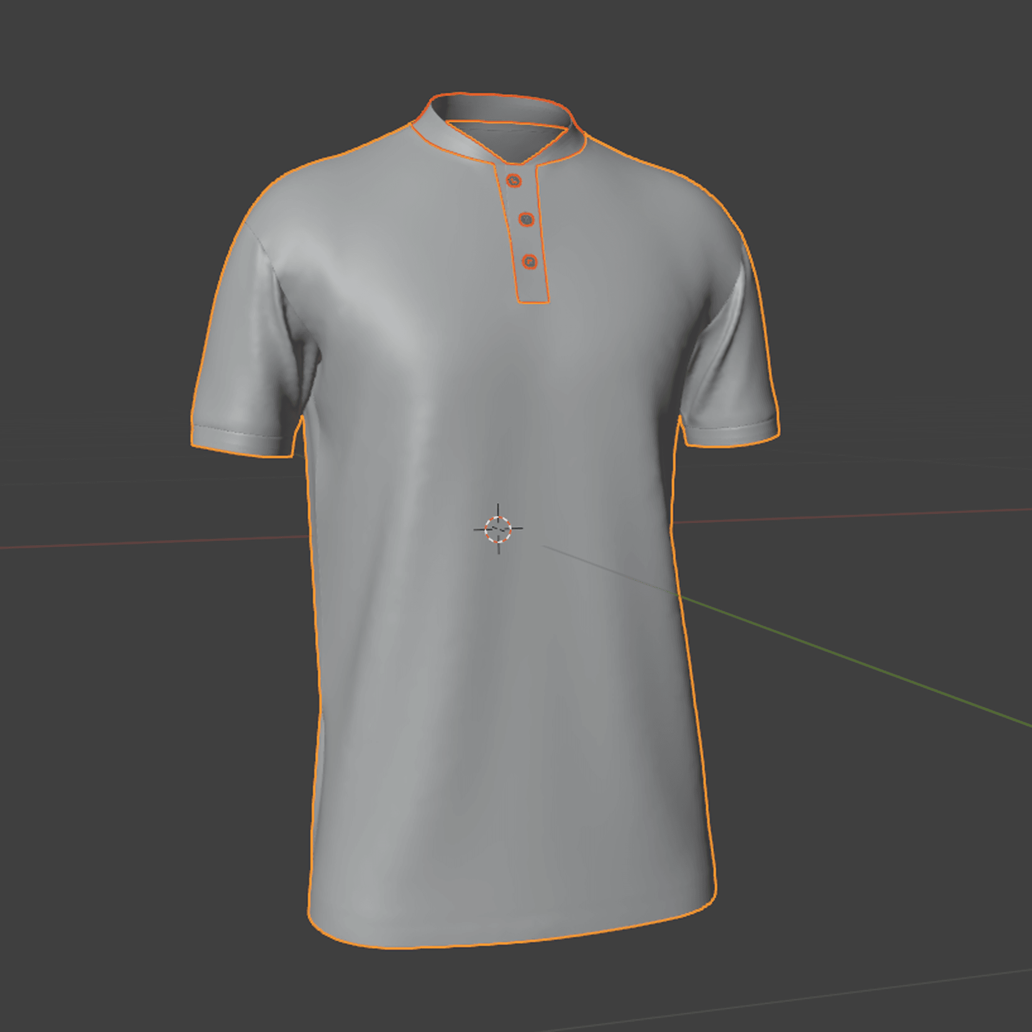 Dart shirt sewing pattern template showing front, back, collar, and sleeve pieces for 3D apparel design and manufacturing