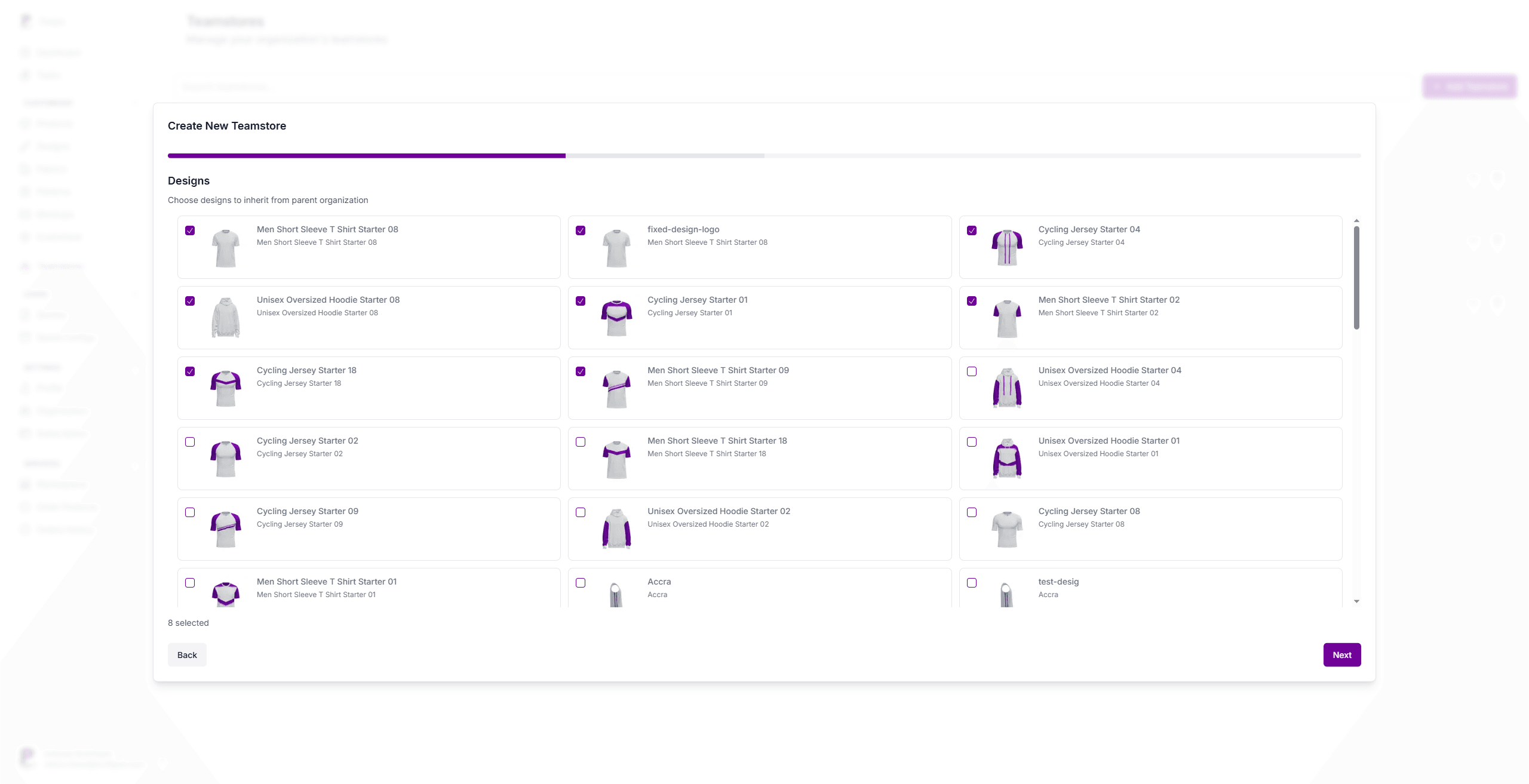 Assign Design to Teamstore