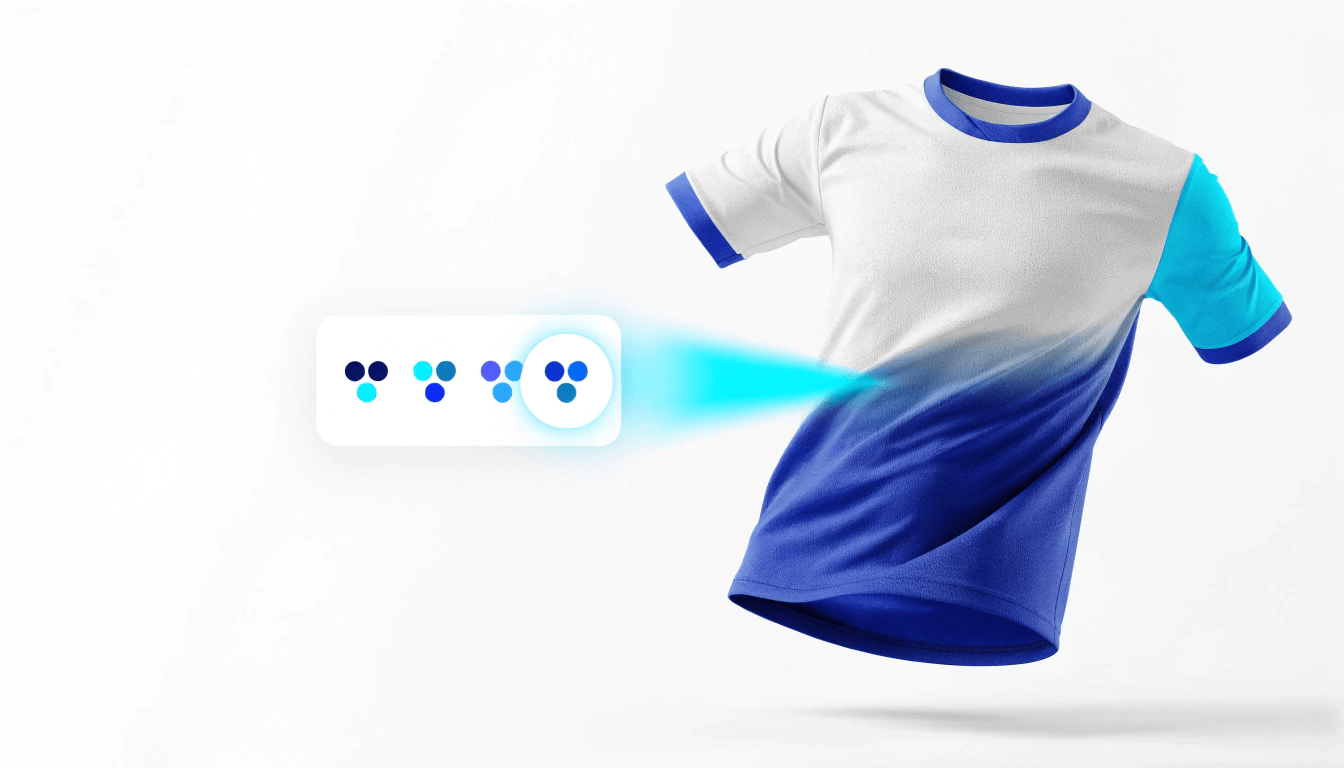 Preset multi-color groupings that customers can apply in one click — enforce brand consistency across team orders.