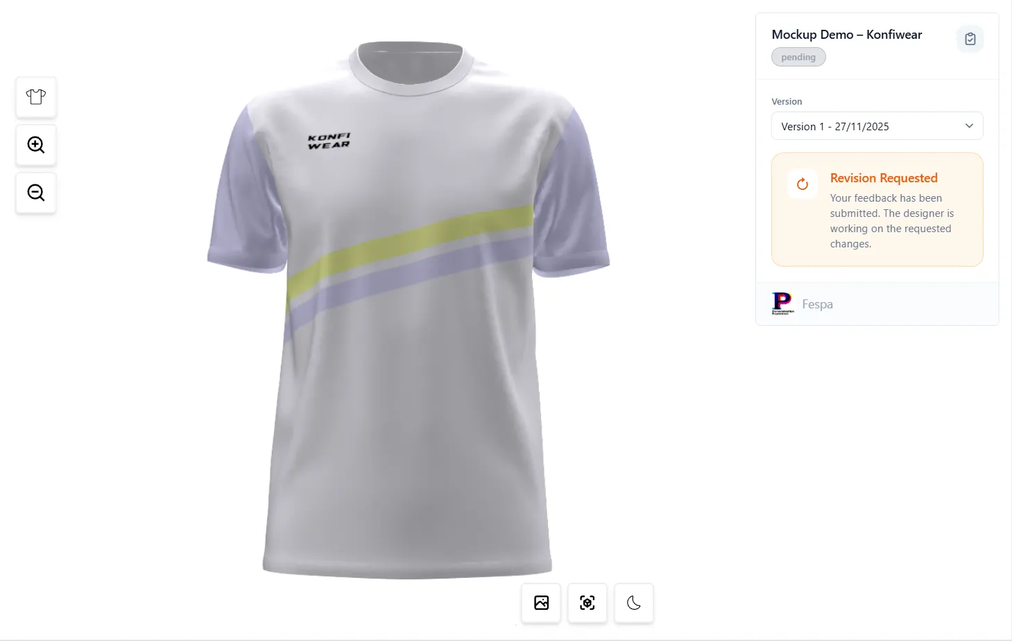 Revision requested notification in dashboard