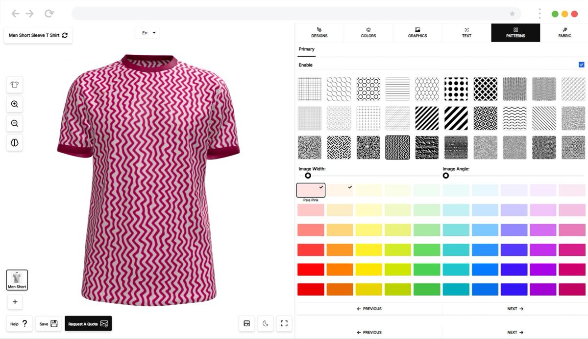 Collapsible Layout - Customizable Apparel Configurator Interface Design