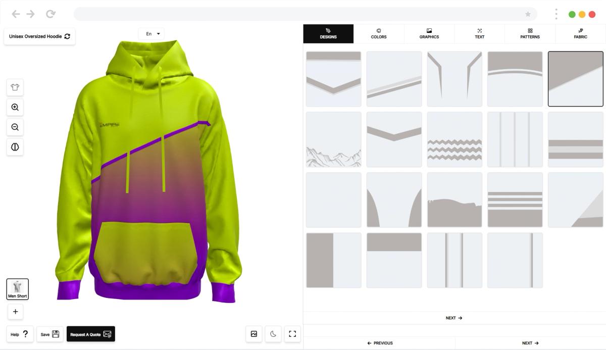 Stacked Layout - 3D Product Customization Software Interface